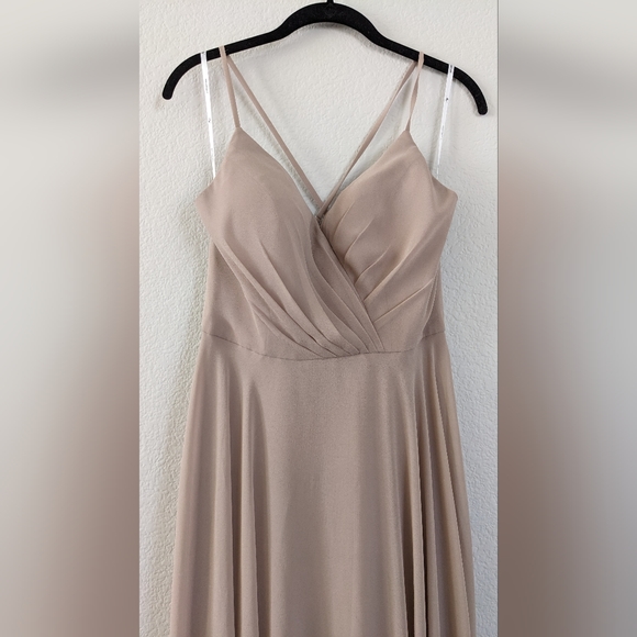 AW Melody Bridesmaid Prom Formal Special Occasion Wedding Guest Dress, 8, Taupe - Picture 5 of 8
